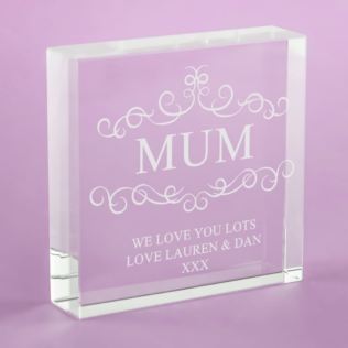 Personalised Mum Glass Keepsake Product Image