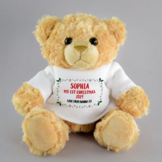 Personalised My 1st Christmas Teddy Bear Product Image