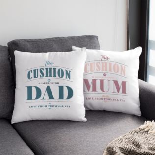 Personalised Pair Of Mum & Dad Cushions Product Image