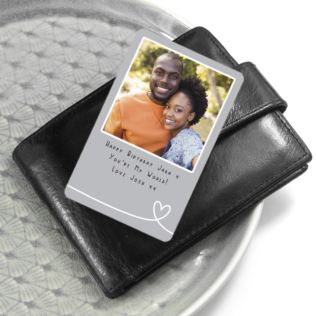 Personalised Romantic Metal Wallet Photo Card Product Image