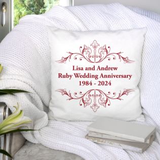 Personalised Ruby Anniversary Cushion Product Image