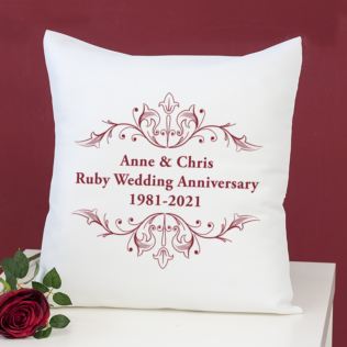 Personalised Ruby Anniversary Cushion Product Image