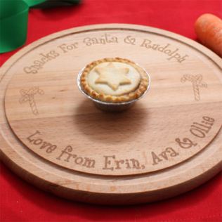 Personalised Wooden Santa Plate Product Image
