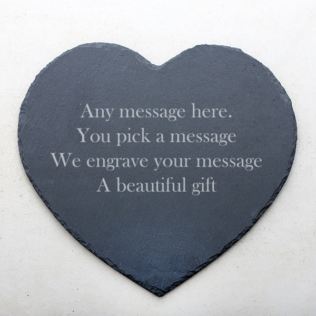 Personalised Heart Slate Placemat Product Image