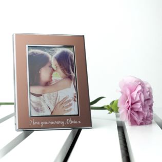 Personalised Small Rose Gold Metal Photo Frame Product Image