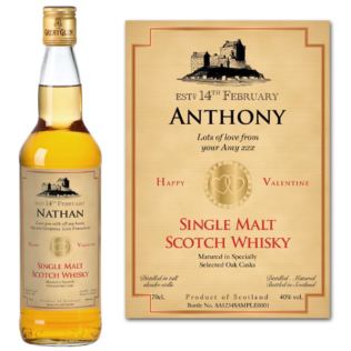 Valentine's Day Personalised Bottle of Whisky Product Image