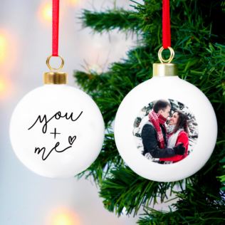 Personalised Wedding Photo Bauble Product Image