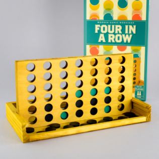 Four in a Row Wooden Game Product Image