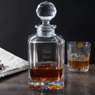 Engraved Square Crystal Decanter Product Image