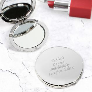 Personalised Circle Compact Mirror Product Image