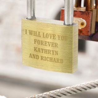 Any Message Personalised Padlock Product Image