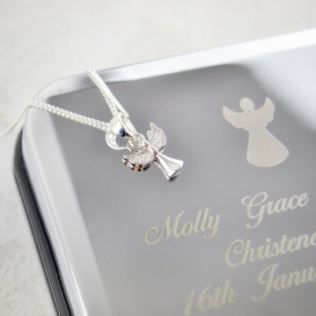 Personalised Christening Angel Necklace & Box Product Image