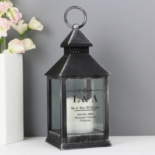 Personalised Rustic Black Lantern Product Image