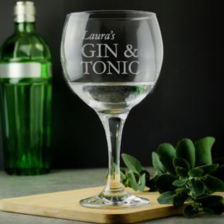 Personalised Gin & Tonic Balloon Glass Product Image