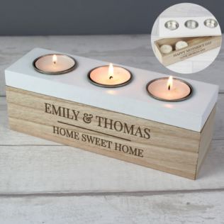 Personalised Classic Triple Tea Light Box Product Image