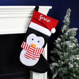 Personalised Penguin Christmas Stocking Product Image