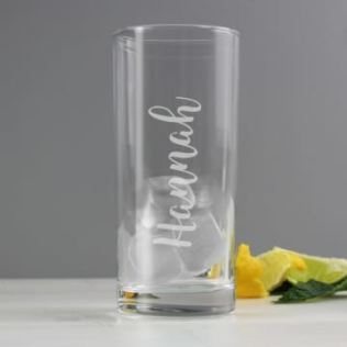 Personalised Engraved Hi Ball Glass with Name Product Image
