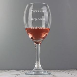 Personalised Measures Wine Glass Product Image
