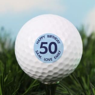 Personalised Blue Age Golf Ball Product Image
