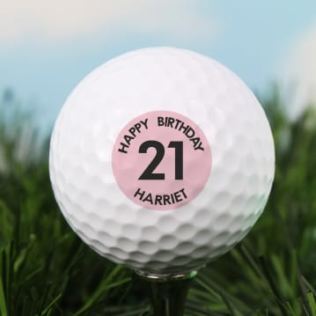 Personalised Pink Age Golf Ball Product Image