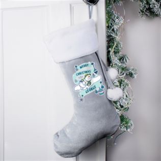 Personalised The Snowman and the Snowdog Luxury Christmas Stocking Product Image