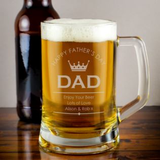 Personalised Father's Day Beer Glass Tankard Product Image