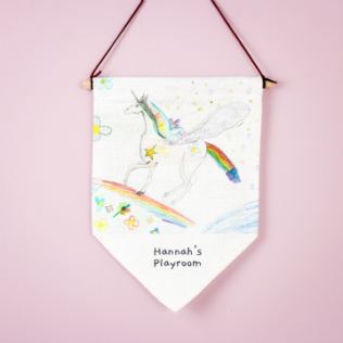 Personalised Childrens Drawing Hanging Banner Product Image