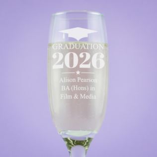 Personalised Graduation Prosecco Glass Product Image