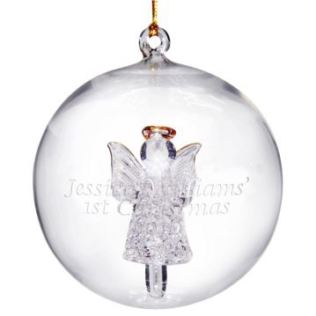 Personalised Glass Angel Christmas Bauble Product Image