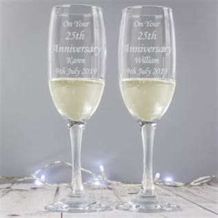 Personalised Celebration Champagne Flutes Product Image