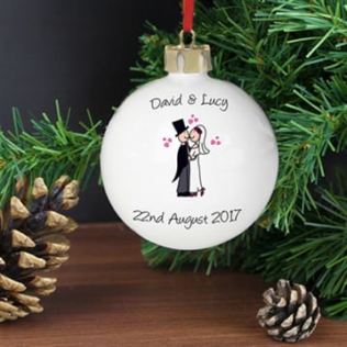 Personalised Wedding Bauble Product Image