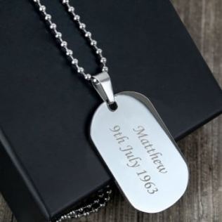 Personalised Dog Tag Necklace Product Image