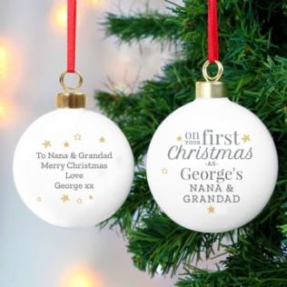 Personalised 'First Christmas as' Bauble Product Image