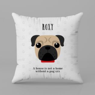 Personalised Pug Dog Cushion Product Image