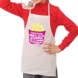 Personalised Queen Of Cupcakes Children's Apron Product Image