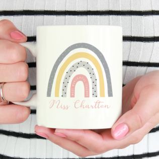 Personalised Rainbow Design Teacher Mug Product Image