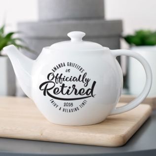 Personalised Officially Retired Teapot Product Image