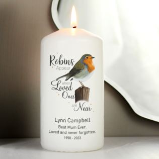 Personalised Robin Appear When Loved Ones Are Near Candle Product Image