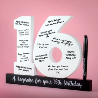 16th Birthday Signature Number Product Image