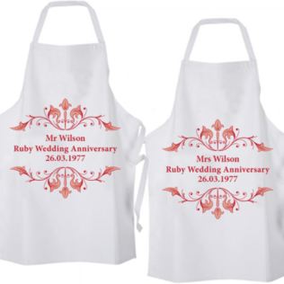 Personalised Ruby Anniversary Aprons Product Image