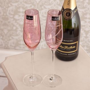 Dartington Crystal Personalised Pair of Ruby Flutes Product Image