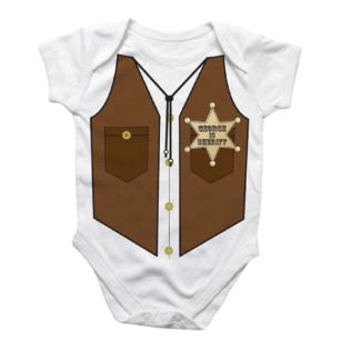 Personalised Sheriff Baby Grow Product Image
