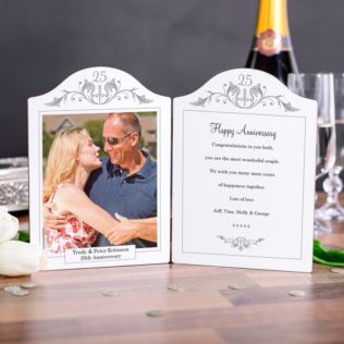 Silver Anniversary Photo Message Plaque Product Image