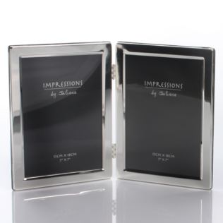Personalised Silver Plated Double Photo Frame Product Image