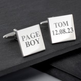 Personalised Silver Plated Page Boy Cufflinks Product Image