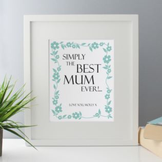 Personalised Simply The Best Mum Framed Print Product Image