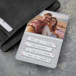 Personalised Soulmate Metal Wallet Photo Card Product Image