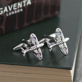 Spitfire Cufflinks in Personalised Gift Box Product Image