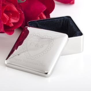 Personalised Valentine's Day Square Jewellery Box Product Image