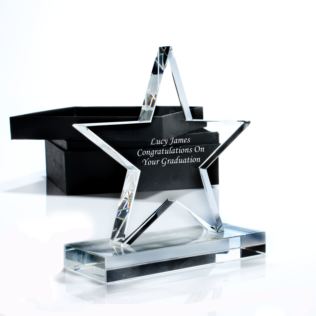 Engraved Crystal Star Product Image